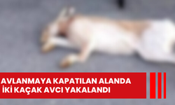 Avlanmaya kapatılan alanda iki kaçak avcı yakalandı