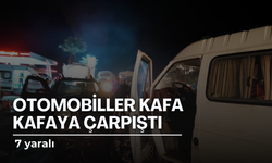 Manisa’da iki otomobil kafa kafaya çarpıştı: 7 yaralı