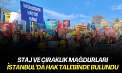 Staj ve çıraklık mağdurları İstanbul’da hak talebinde bulundu