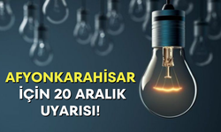 Afyonkarahisar için 20 Aralık uyarısı!