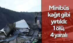 Minibüs kağıt gibi yırtıldı: 1 ölü, 4 yaralı