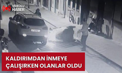 Kaldırımdan inmeye çalışırken olanlar oldu