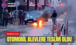 Bursa’da otomobil alevlere teslim oldu