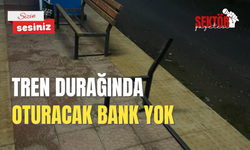 Tren durağında oturacak bank yok