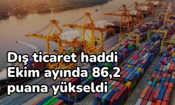 Dış ticaret haddi Ekim ayında 86,2 puana yükseldi