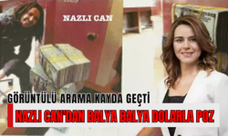 Görüntülü arama kayda geçti. Nazlı Can'dan balya balya dolarla poz