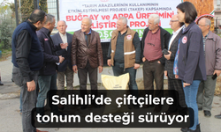 Salihli’de üreticilere arpa tohumu desteği