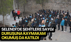 Selendi’de şehitlere saygı duruşuna Kaymakam Okumuş da katıldı