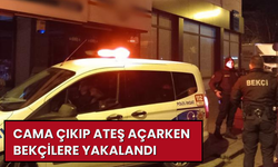 Cama çıkıp ateş açarken bekçilere yakalandı