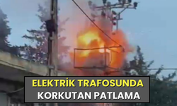 Elektrik trafosunda korkutan patlama