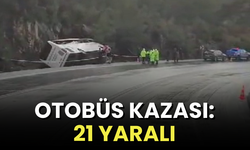 Otobüs kazası: 21 yaralı