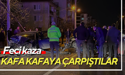 Kafa kafaya çarpıştılar feci kaza: 5 yaralı