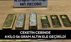 Ceketin cebinde 4 kilo 56 gram altın ele geçirildi