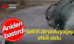 Salihli’de dolu yağışı etkili oldu