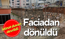 İstinat duvarı devrildi: Faciadan dönüldü