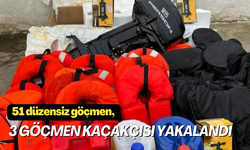 Didim’de 51 düzensiz göçmen, 3 göçmen kaçakçısı yakalandı