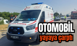 Salihli’de yolun karşısına geçmeye çalışan yayaya otomobil çarptı