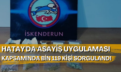 Hatay'da asayiş uygulaması kapsamında bin 119 kişi sorgulandı