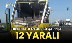 Tır ile halk otobüsü çarpıştı: 12 yaralı