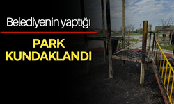 Belediyenin yaptığı park kundaklandı