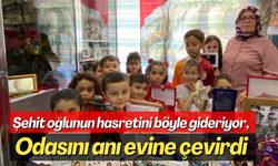 Şehit oğlunun hasretini böyle gideriyor, odasını anı evine çevirdi