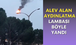 Alev alan aydınlatma lambası böyle yandı