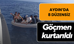 8 düzensiz göçmen kurtarıldı