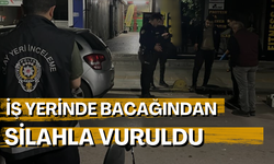 İş yerinde bacağından silahla vuruldu