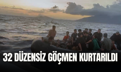 Datça’da 32 düzensiz göçmen kurtarıldı