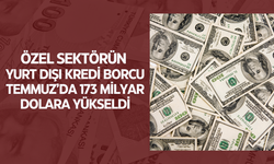 Özel sektörün yurt dışı kredi borcu Temmuz’da 173 milyar dolara yükseldi