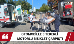 Salihli’de otomobil ile motorlu bisiklet çarpıştı: 1 yaralı