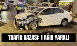 Trafik kazası: 1 ağır yaralı