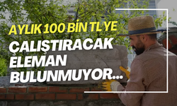 Aylık 100 bin TL'ye çalıştıracak eleman bulunmuyor...