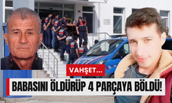 Babasını öldürüp parçalara böldü, yakıp dere yatağına attı