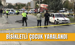 Otomobilin çarptığı bisikletli çocuk yaralandı