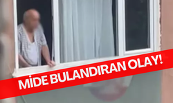 Bu iğrenç görüntüler gündem oldu! Evinden çocuk parkını izleyerek...