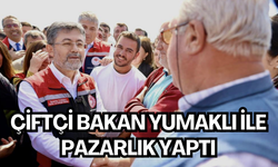 Trakyalı çiftçi Bakan Yumaklı ile pazarlık yaptı