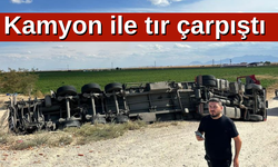 Kamyon ile tır çarpıştı: 3 yaralı