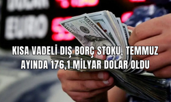 Kısa vadeli dış borç stoku, Temmuz ayında 176,1 milyar dolar oldu