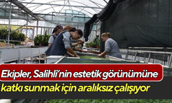 Ekipler, Salihli’nin estetik görünümüne katkı sunmak için aralıksız çalışıyor