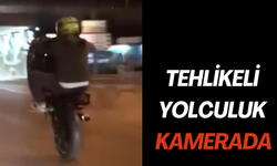 Motosiklet sürücülerinin tehlikeli yolculukları kamerada