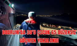 Bodrum'da kaçak göçmen operasyonu... 30’u çocuk, 65 düzensiz yakalandı!