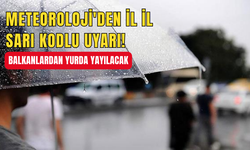 Meteoroloji'den il il sarı kodlu uyarı! İşte uyarı alan iller