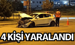 Otomobil ile dolmuş çarpıştı: 4 yaralı