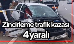 Zincirleme trafik kazası, 4 yaralı