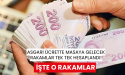 Asgari ücrette masaya gelecek rakamlar tek tek hesaplandı! İşte o rakamlar