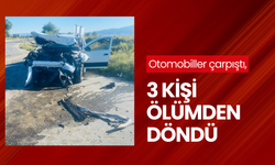 Otomobiller çarpıştı, 3 kişi ölümden döndü