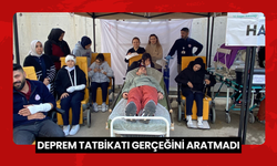 Deprem tatbikatı gerçeğini aratmadı