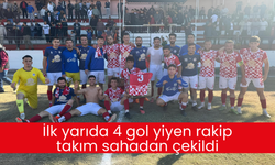 İlk yarıda 4 gol yiyen rakip takım sahadan çekildi