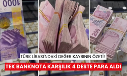 Türk Lirası'ndaki değer kaybının özeti! Tek banknota karşılık 4 deste para aldı